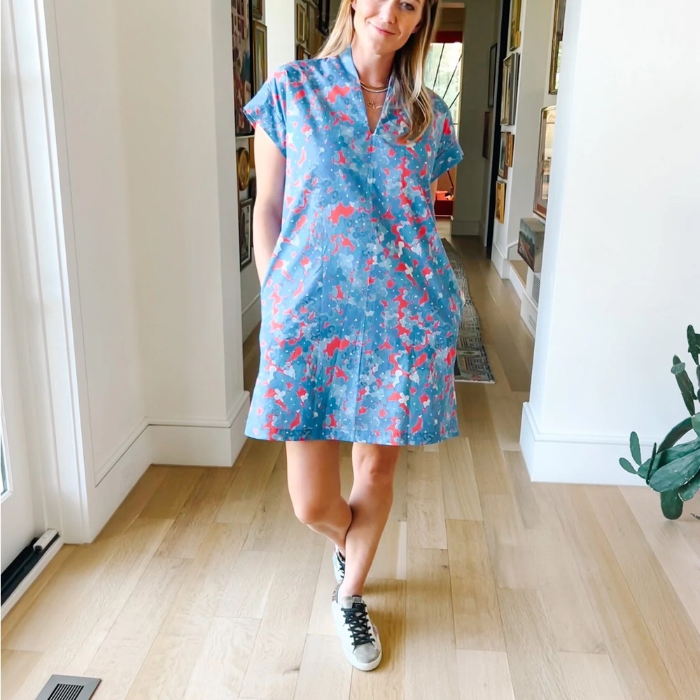 Brooke Wright Designs Blue and Red Women's Dress